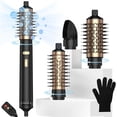 thumbnail image 1 of Rotating Hair Dryer Brush,3 in 1 Rotating Hot Air Brush with Detachable Brush(2" & 1.5"),3 Heats and 2 Speeds Rotating Hair Dryer Spinning for Curl,Straight, 1 of 7