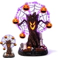 thumbnail image 1 of Rotating Halloween Ghost Tree Ferris Wheel Table Decor, LED Light Up Tree, Halloween Resin Figurine for Mantel Party Indoor Decor, 1 of 9