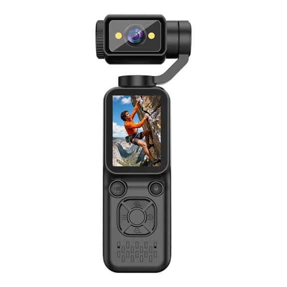 Rotating Head Action Camera 4KHD with Touch Display for Viewing and Review