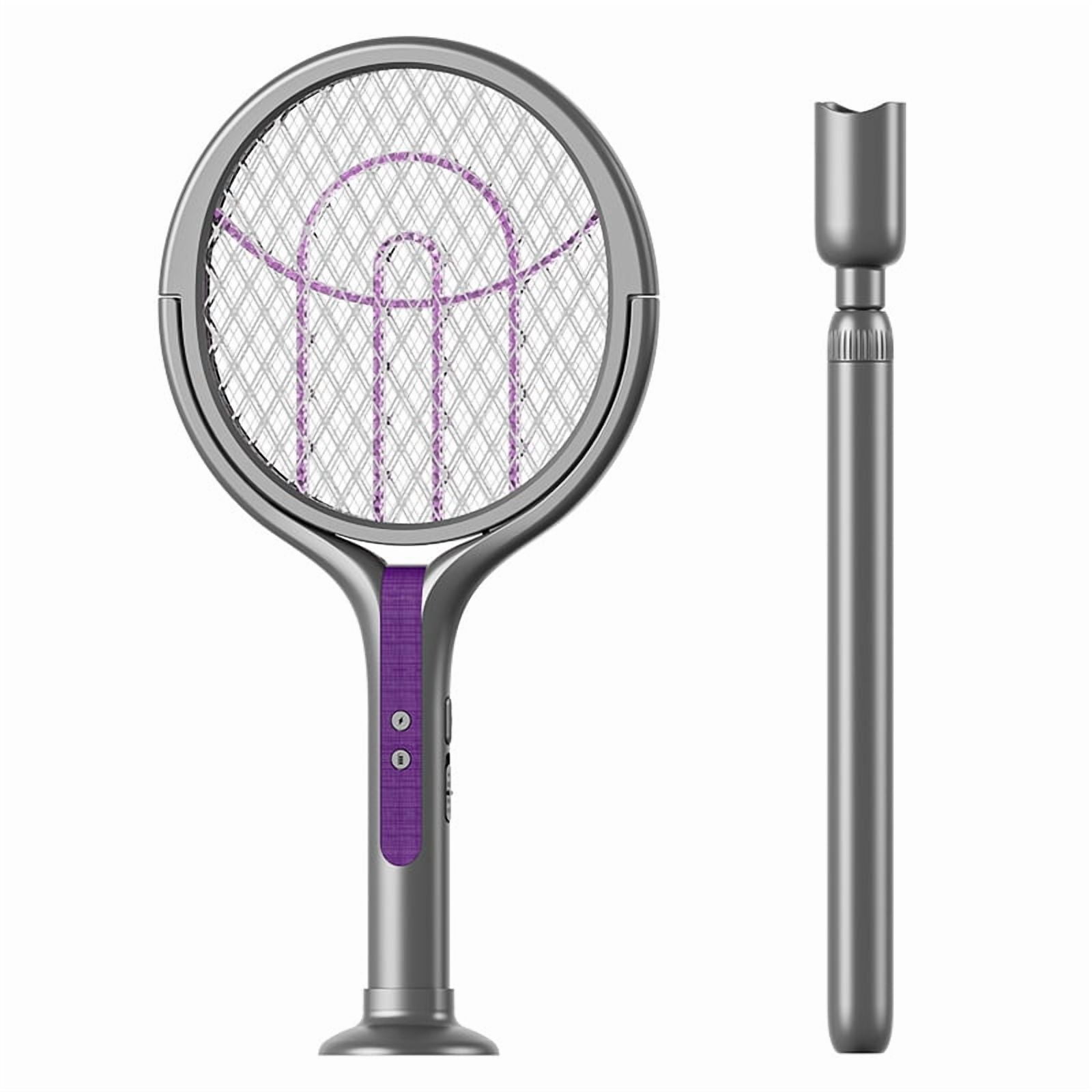 Fly Racket Small Rotating Head Electric Fly Swatter Rechargeable Racket Bug Zapper ...