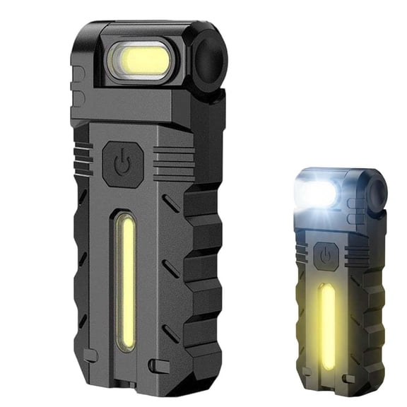 Rotating Head LED Work Light, 180 Degree Flexible Head with Strong Magnetic Base, USB Rechargeable Dual Light Source, Perfect for Car Repairing and Garage Working.