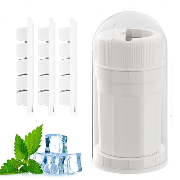 Rotating Ice Grid Ice Block Mold Ice Making Cup Household Ice Making Box Ice Maker Food Safe Material No Odor,White