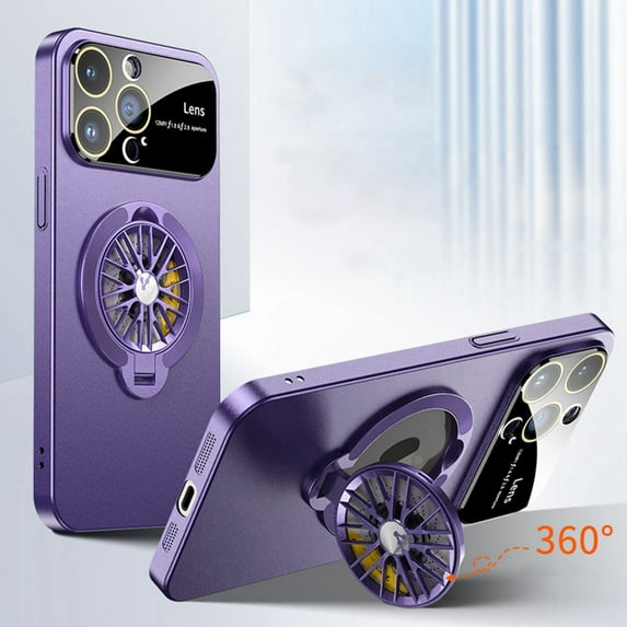 Rotating Kickstand Case for iPhone 11,Shockproof Hard PC Case Built-in Camera Lens Protector Compatible with Mag Safe Stand Slim Cover, Darkpurple
