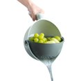 Rotating Kitchen Colander Set 2in1 Plastic Strainer, Dishwasher Safe