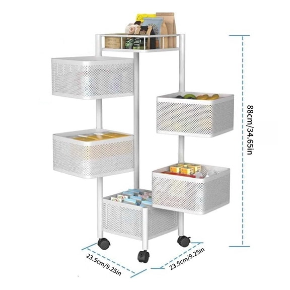 Rotating Kitchen Storage Shelf 5 Tier