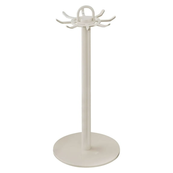 Rotating Kitchen Utensil Holder - 8-Hook Countertop Organizer for Spoons, Spatulas & Cooking Tools | Sturdy Stainless Steel Rotatable Stand | Space-Saving Tableware Storage Rack