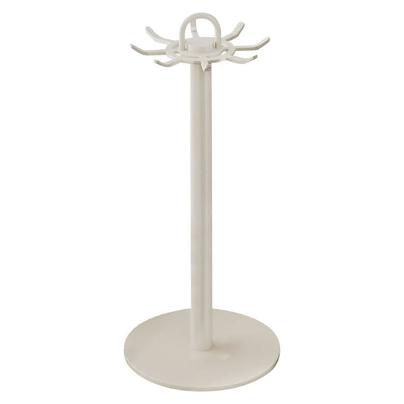 Rotating Kitchen Utensil Holder - 8-Hook Countertop Organizer for Spoons, Spatulas & Cooking Tools | Sturdy Stainless Steel Rotatable Stand | Space-Saving Tableware Storage Rack