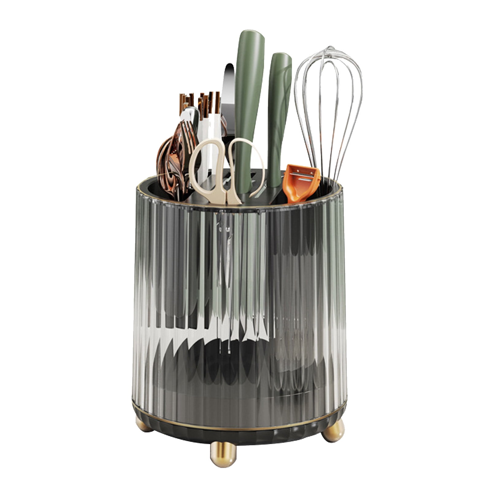 Rotating Knife Block Utensil Holder,Kitchen Knife Utensil Holder ...