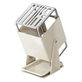 thumbnail image 1 of Rotating Knife Storage Block with Drain Tray, Stainless Steel 9 Slot Kitchen Knife Holder, Countertop Cutter Organizer with Thickened Anti-Slip Base, Easy Clean, 1 of 5