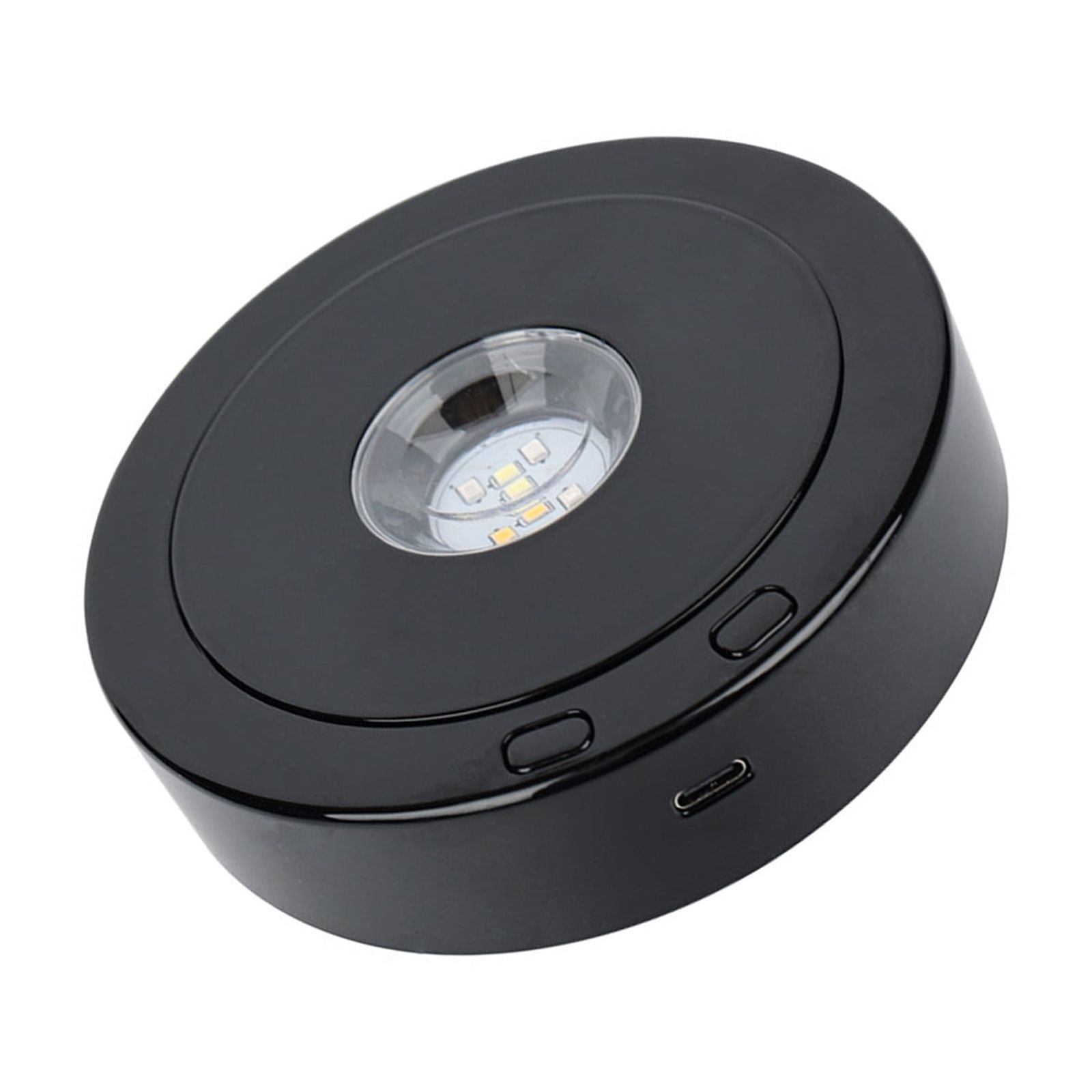 Rotating LED Display Stand with Various Light Modes USB Powered Base ...