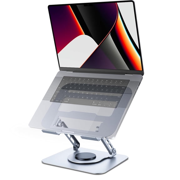 Rotating Laptop Stand 360 Ergonomic Aluminum Riser 7-Level Adjustable for MacBook Pro/Air