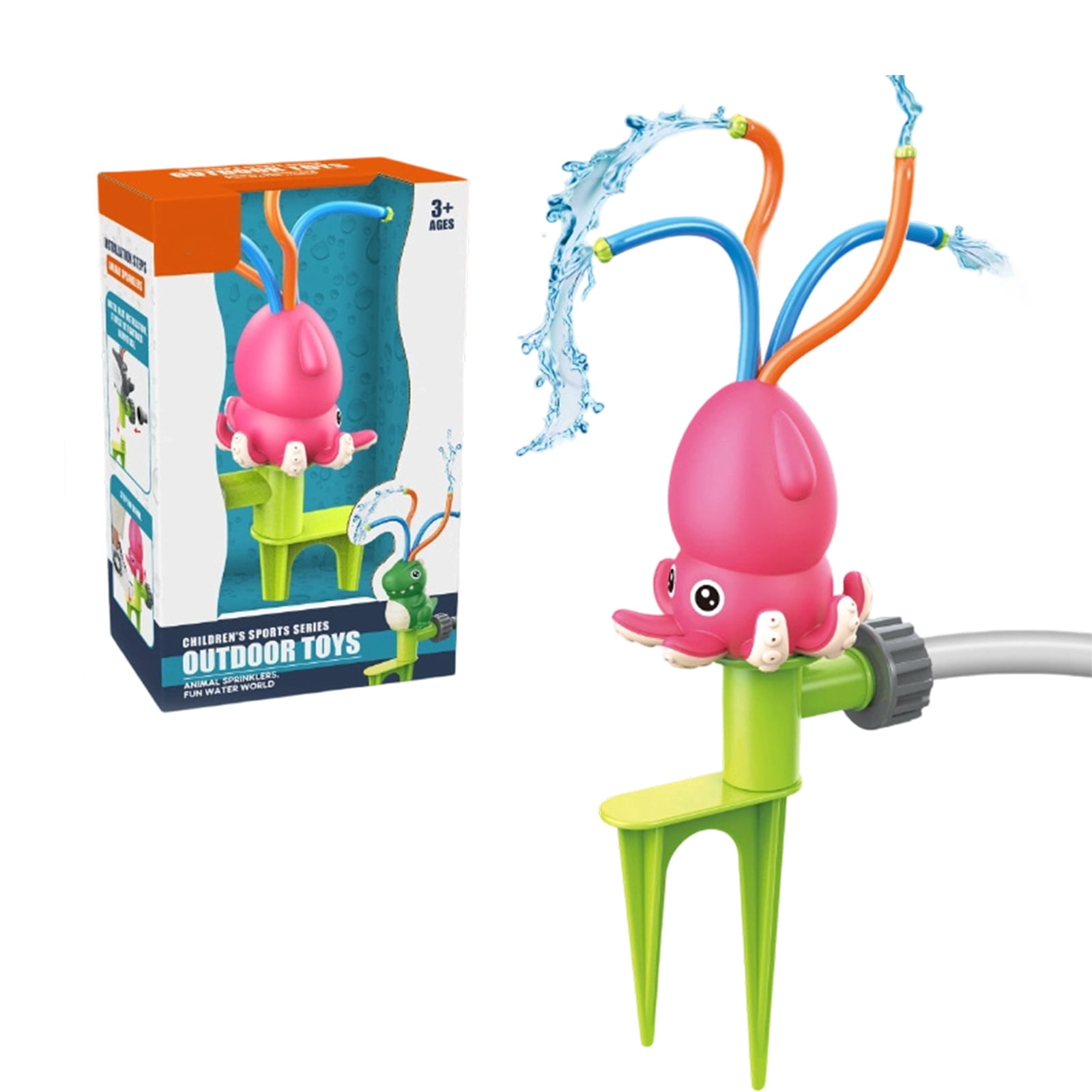 Rotating Lawn Sprinkler with Insect Flower Design, Outdoor Garden Water Spray for Backyard Summer Fun, 360 Degree Spinning Yard Sprinkler for Family Outdoor Activities