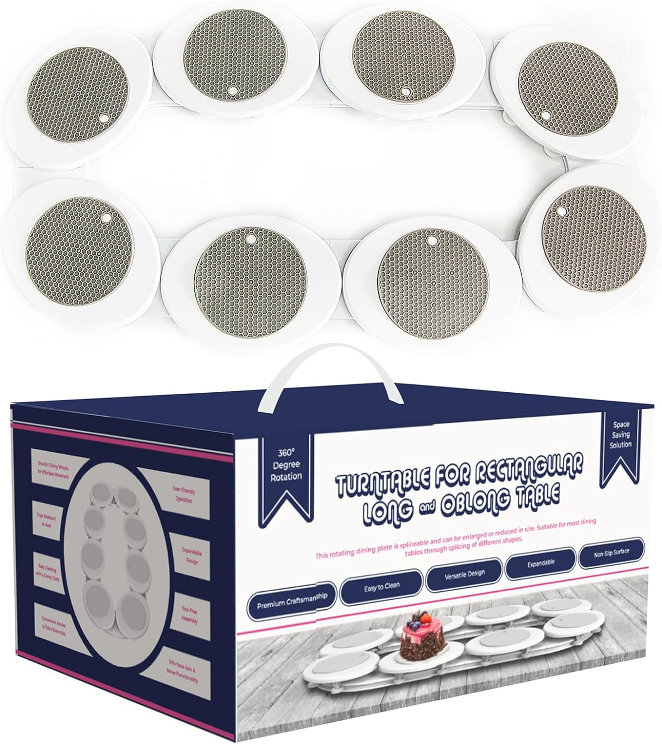 Rotating Lazy Susan, 2024 New Turntable Lazy Susan for Dining Table