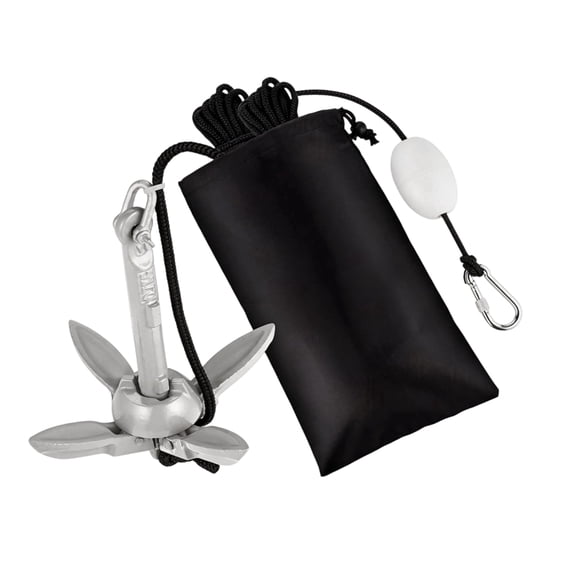 Rotating Lock Rings Foldable Kayak Mooring Set with Padded Case Heavy Duty Powder Coated Mooring Perfect for Stand Paddle Board