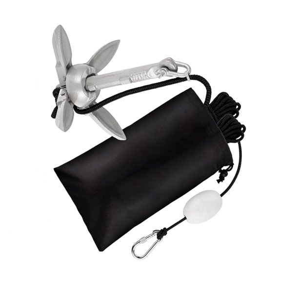 Rotating Lock Rings Foldable Kayak Mooring Set with Padded Case Heavy Duty Powder Coated Mooring Perfect for Stand Paddle Board