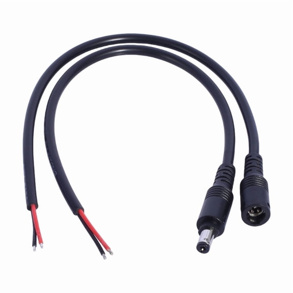 Rotating Locking 5.5x2.1mm Power Cable for LED Lights and Security Cameras, 18AWG Anti Drop, 30cm Length