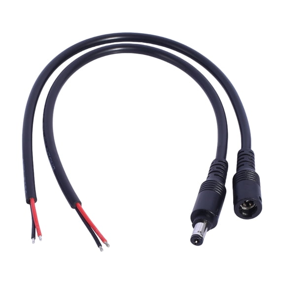 Rotating Locking 5.5x2.1mm Power Cable for LED Lights and Security Cameras, 18AWG AntiDrop, 30cm Length