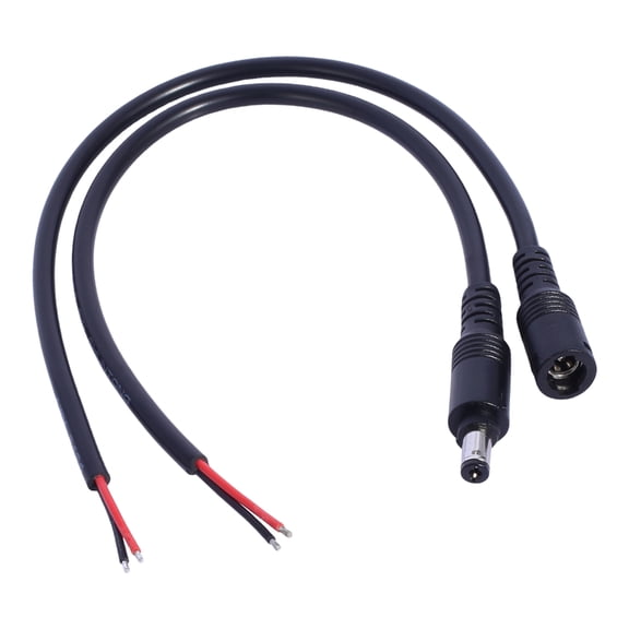 Rotating Locking 5.5x2.1mm Power Cable for LED Lights and Security Cameras, 18AWG AntiDrop, 30cm Length