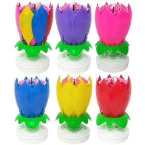 Rotating Lotus Birthday Candle Singing Magic Flower Birthday Candle