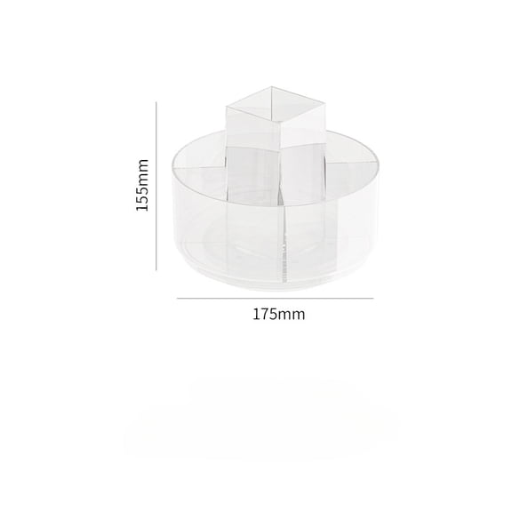 Rotating Makeup Organizer Desktop Makeup Brush Storage Bin Dressing Table Skincare Storage Rack Makeup Box