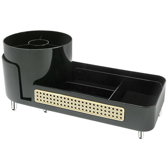 Rotating Makeup Organizer Multipurpose Large Capacity Spin Makeup Skincare Organizer Solid Cosmetic Display Case Space Saving Rotating Cosmetic Display Holder for Women