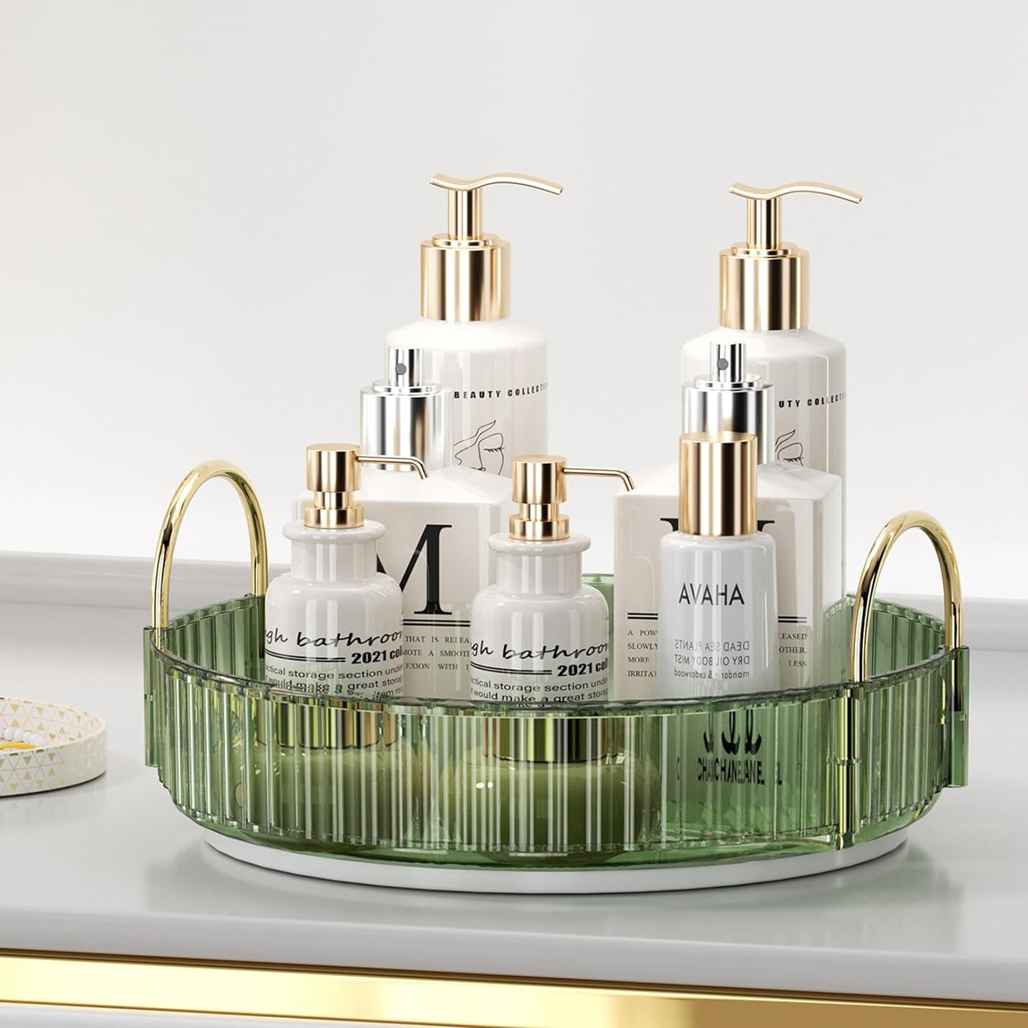 Lotion Racks Rotating Makeup Organizer for Vanity, Spinning Cosmetics Storage for ...