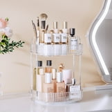 Anyask Large Capacity Bathroom Countertop Makeup Organizer with Drawer for Vanity Storage, Cosmetics, Perfume, Toiletry