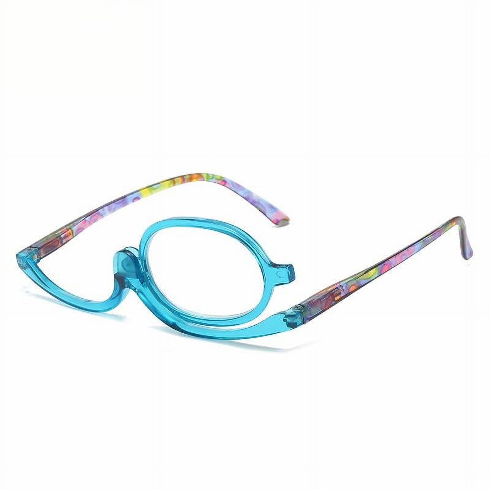 Rotating Makeup Reading Glasses Magnifying Makeup Eyewear Flip Down