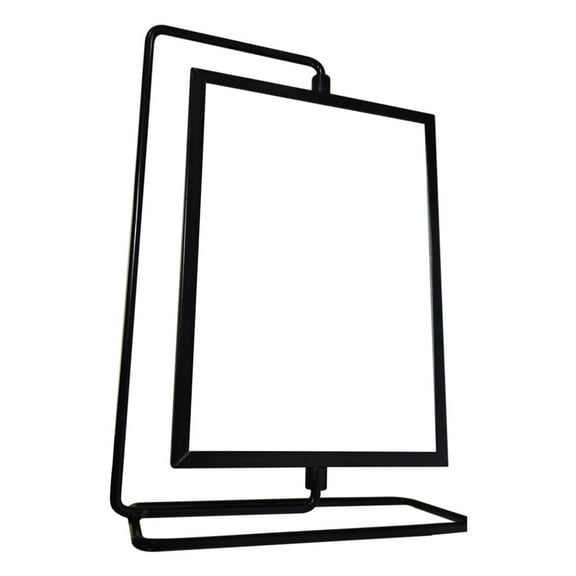 Rotating Metal Photo Frame, 360° Spinning Picture Display Stand, Tabletop Artwork Holder for Home Office Decoration, Vintage Industrial Style, 1 Wrought Iron Photo Frame