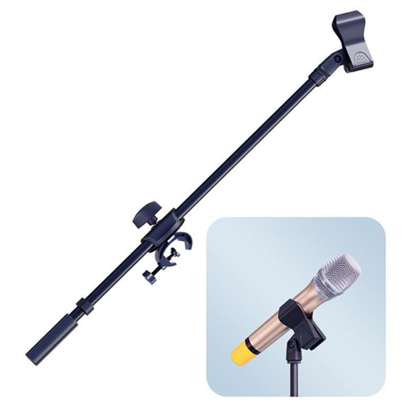 Rotating Microphone Stand Mic Clip Phone Holder Extension Bracket 35CM With Cilp
