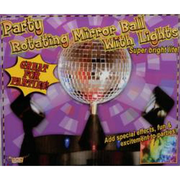 Rotating Mirror Ball With Light