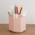 thumbnail image 1 of Rotating Pen Container Student Desk Organizer, Multi Compartment Pen Holder with Note Tray, 360 Degree Smooth Rotation Storage, Office S*chool Makeup Brush Holder Box, 1 of 8