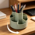 thumbnail image 1 of Rotating Pen Container Student Desk Organizer, Multi Compartment Pen Holder with Note Tray, 360 Degree Smooth Rotation Storage, Office S*chool Makeup Brush Holder Box, 1 of 6