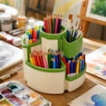 thumbnail image 1 of Rotating Pen Holder, 360 Degree Spinning Desk Organizer with Multiple Compartments, Compact Storage Caddy for Office Supplies, Pencils, Markers, and Small Desktop Essentials, 1 of 8