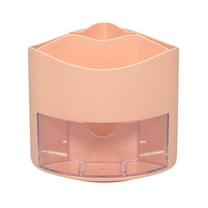 Rotating Pen Pencil Holder 360-Degree with Drawer, 5 Compartments Desk Stationary Cosmetic Makeup Brushes Holder for Dressing Table, Home, office, Desktop