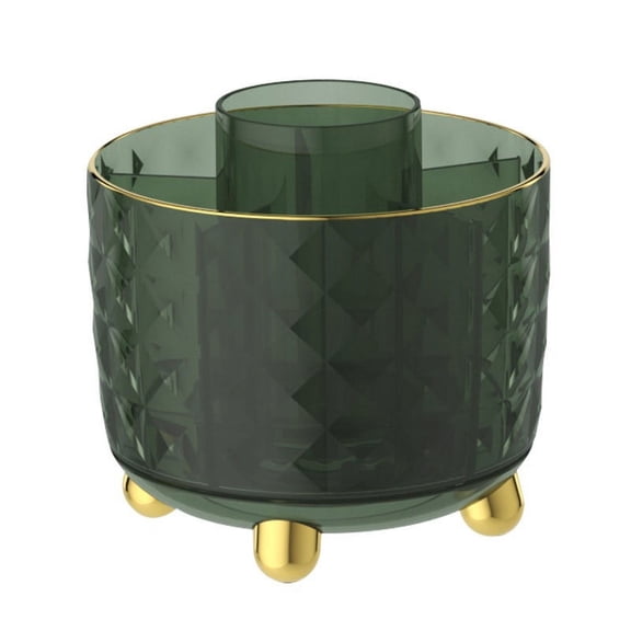 HOMEMAXS Dark Green Plastic Pen Holder for Desk Use Rotatable Design Storage Organizer