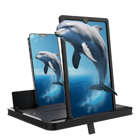 Rotating Phone Display Magnifier 18Inch Wide View Anti Fatigue Foldable ABS Frame
