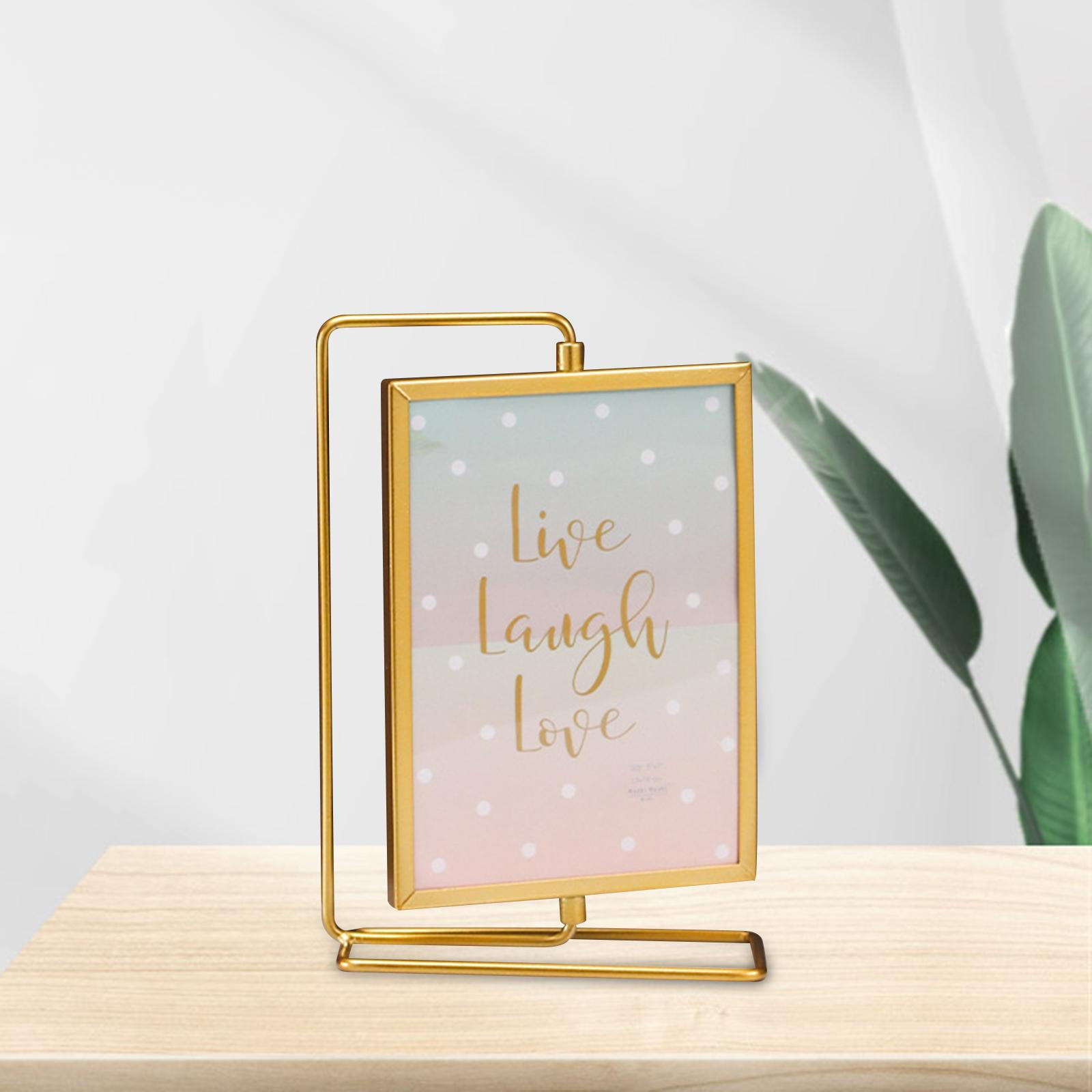 Rotating Photo Frame Decor Metal Bracket Photo Albums Memorial Frame ...