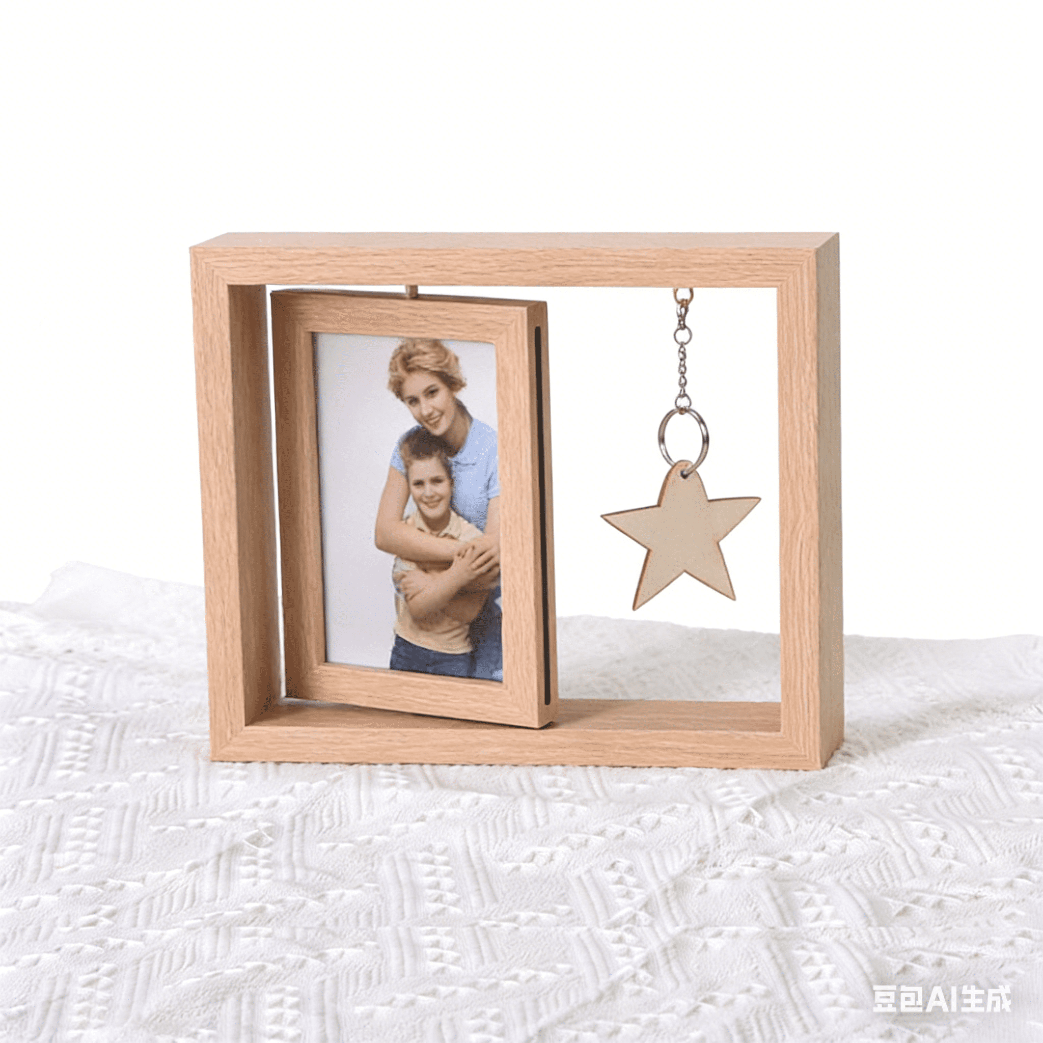 Rotatable Picture Frame Rotating Picture Frame,6 Inch Double Sided Spinning Photo Display ...