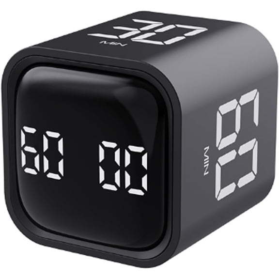 Rotating Pomodoro Timer 5,10,30, 60 Minutes Preset,Desk Productivity Flip Timer, Visual Cube Countdown Stopwatch,Custom Modes/Vibration/High/Low Volume, Timers, for Study, Work, School, Kitchen