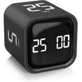 thumbnail image 1 of Rotating Pomodoro Timer 5, 25, 10 50 Minutes Preset, Desk Productivity Flip Timer for Work, Study, Kitchen,White, 1 of 6