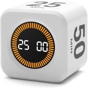Rotating Pomodoro Timer,Desk Productivity Flip Timer, ADHD Tool Cube Countdown Stopwatch for Work, Study,Kitchen