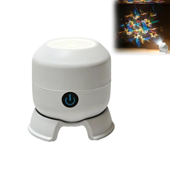 Rotating Projector Light, Smart 5D Holographic Night Light Projector, 5V USB LED 360 Dynamic with Moving Patterns for Football Fans and Game Viewing Parties
