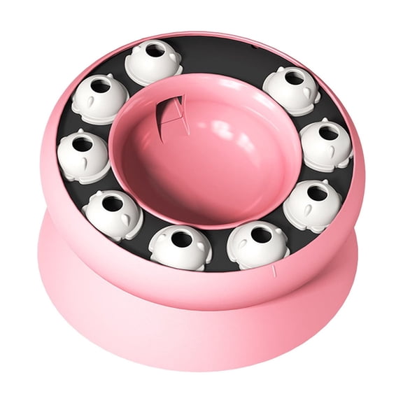 Rotating Puzzle Cat Feeder,Slow Feed Bowl with Spinning Motion,with a Built-in maze-like Food Dispensing channel,Food Grade Material,Rotating feeding designs