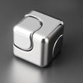 thumbnail image 1 of Rotating Puzzle, Finger Spinner Cube for Adults, BrainTeaser Stress Relief for Focus and Relaxation, Perfect Travel Game Gift, 1Pack Silver, 1 of 7