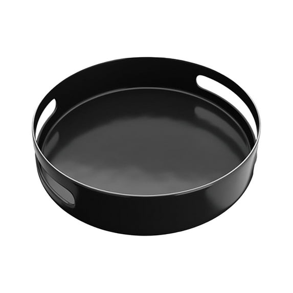 Rotating Rack Turntable Shelf Organizer Tray Home Supplies Black Small