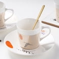 thumbnail image 1 of Rotating Reflection Ceramic Coffee Mug | Moving Design with Golden Strokes | Round Handle & Anti-Slip Base | 12oz Tea & Coffee Cup, 1 of 9