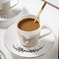 thumbnail image 1 of Rotating Reflection Ceramic Coffee Mug | Moving Design with Golden Strokes | Round Handle & Anti-Slip Base | 12oz Tea & Coffee Cup, 1 of 8