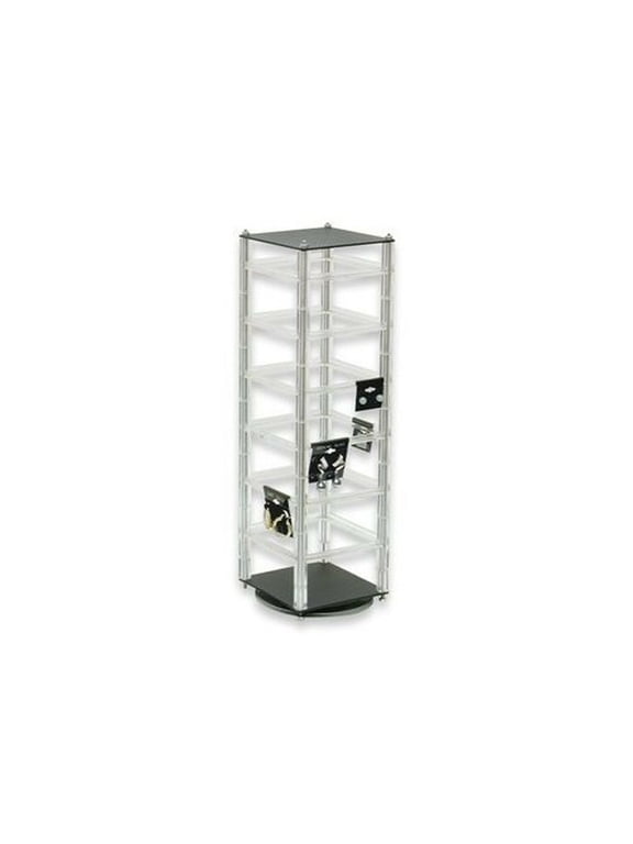 Rotating Revolving Earrings Countertop Display Holds 48 2" Cards + 100Black2"x2"