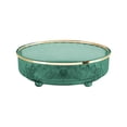 thumbnail image 1 of Rotating Round Fruit Tray - Transparent Plastic Snack & Candy Holder, Stackable Easy-Clean Storage, Stylish Textured Design for Kitchen & Party(Green), 1 of 6